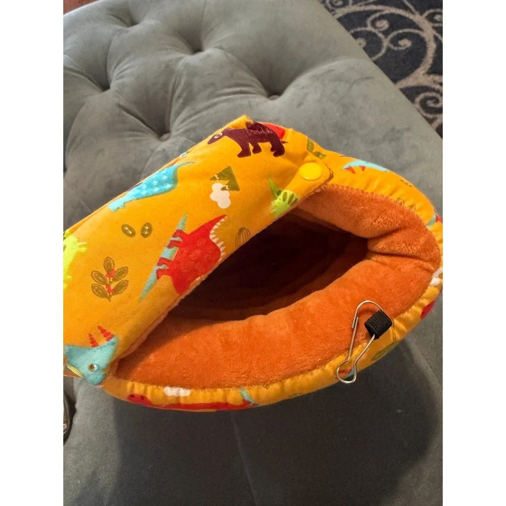 Unbranded Dinosaur Print Small Pet Bonding Pouch  Good Fleece Lined Carrier